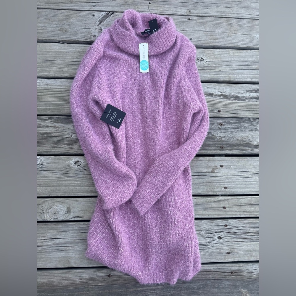 Lulu's Soft Mauve Turtleneck Sweater
